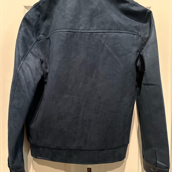 NWT Ferrari Men’s Medium F Collections Jacket Navy Blue Suede Coat Zippe… - Picture 7 of 10